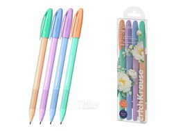 Набор шариковых ручек Erich Krause U-108 Stick Pastel Bloom / 61272 (4шт, синий)