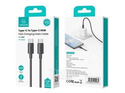 Кабель USAMS YD Series SJ711 Type-C - Type-C, 60W, 1м, черный SJ711USB01