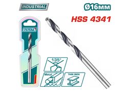 Сверло по металлу HSS 16 мм TOTAL TAC1201604