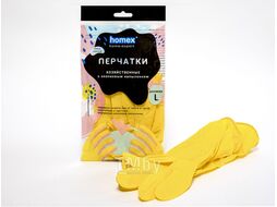 Перчатки из латекса с хлопковым напылением "Очень Нежные" HOMEX, р-р L