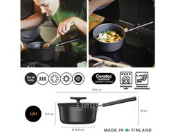 Соусник с крышкой 1,8л Hard Face FISKARS 1075524