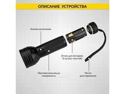 Фонарь ультрафиолетовый, 51 светодиод iCartool IC-L201
