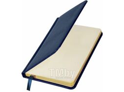 Еженедельник недатированный А6 под кожу, синий BRAUBERG 114479