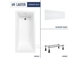 Ванна акриловая Lauter Athena 170x80 / 21090080 (с ножками и лицевым экраном)
