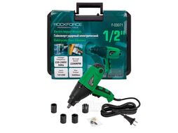 Гайковерт ударный электрический 1/2" (220-240V, 1010W, 500Нм) с комплектом головок (17, 19, 21, 22мм) RockFORCE RF-03071( RF-F-03071)