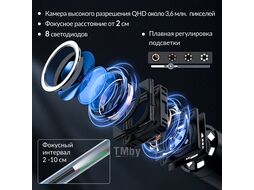 Видеоэндоскоп WIFI, 3.5Мп, 2560x1440, 3м, 7.9 мм зонд iCartool IC-V803