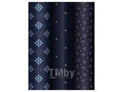Бумага подарочная 70*100см, "Strict pattern" в рулонах, 80 г/м2, 1 лист, глянцевая, 3 дизайна Meshu MS_62825