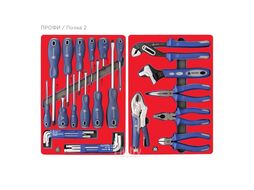 Набор инструментов "ПРОФИ" в красной тележке, 299 предметов, 50-07299R МАСТАК 50-07299R