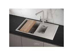 Мойка кварцевая, прямоугольная, GR-7808 Estetica, 780*500мм, базальт, Granula