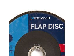 Круг шлифовальный лепестковый ROSSVIK 180*22мм 40 Grit. Тип29, Zr, 80м/с, 8500об/мин ROSSVIK 29_180х22_40