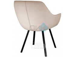 Стул DikLine 252 поворотный, микровелюр B03 Beige, ножки черные