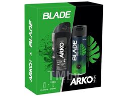 Набор: гель для душа Black, 260 мл + BLADE Дезодорант-спрей Green Dream, 150 мл ARKO