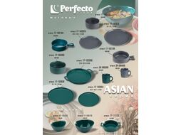 Тарелка десертная керамическая, 20.5 см, серия ASIAN, зеленая, PERFECTO LINEA