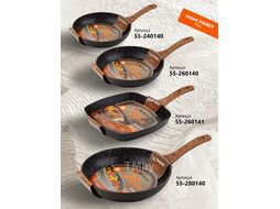 Сковорода ф 28х5.2 см, алюм., антиприг. покр., для индукц. плит, серия Hardy Plus, PERFECTO LINEA