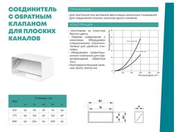 Обратный клапан воздуховода 5151 плоских каналов 55х110мм ZERNBERG 10191451