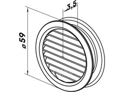 Решетка вентиляционная Round 50/2 ZERNBERG 10243981