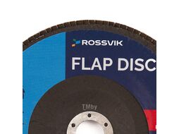 Круг шлифовальный лепестковый ROSSVIK 180*22мм 80 Grit. Тип29, Zr, 80м/с, 8500об/мин ROSSVIK 29_180х22_80
