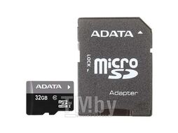 Карта памяти 32Gb AData AUSDH32GUICL10-RA1, SD Micro, SDHC Class 10, UHS-I U1, переходник