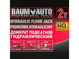 Домкрат подкатной гидравлический 2т (h min 135мм, h max 300мм) Baum Auto BM-TA82008