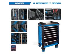Набор инструментов "UNION" в синей тележке, 173 предмета KING TONY 9SQ31-000MR