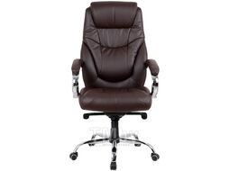 Офисное поворотное кресло Kingstyle SHL-9-2 Tonpo PU Chrome (экокожа, коричневый)