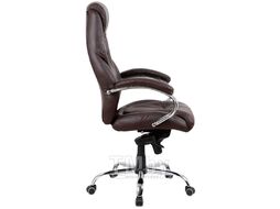 Офисное поворотное кресло Kingstyle SHL-9-2 Tonpo PU Chrome (экокожа, коричневый)