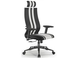 Кресло ErgoLife Sit 10 B2-187D - EcoLeather (Extra) /Kb40 / Wh40 / D03P / H3mL-G-2D (TG1.0Ch / M09.B23.G18.W01) (Черный-Св.Бежевый) Metta