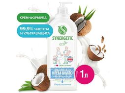 Жидкое крем-мыло «Кокосовое молочко» увлажн., гипоаллерг., 1л SYNERGETIC