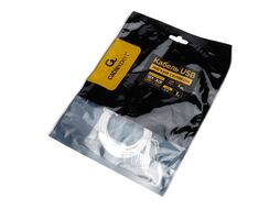 Кабель USB2 Type-C CC-USB2S-CMCM-1M-W Gembird Type-C/Type-C, 3А, 65Вт, PD/QC3.0, силиконовый, медь, 1м, белый Cablexpert