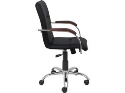 Кресло поворотное SITUP SAMBA chrome (extra) Pegasso Black локти дерево темное ( Самба )