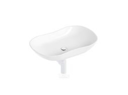 Умывальник Lauter 21570 + клапан 21190W + сифон 21635W (белый матовый)