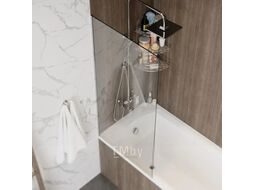 Стеклянная шторка для ванны Teymi Timo 70x140 / T00273 (прозрачное стекло/хром)