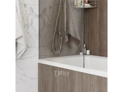 Стеклянная шторка для ванны Teymi Timo 70x140 / T00273 (прозрачное стекло/хром)