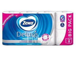 Туалетная бумага Deluxe БЕЛАЯ 3 cлойная 1х8 рул. (Cо) Zewa