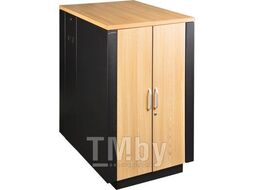 Шкаф SOUNDPROOF звукоизолированный 24U 750x1130 мм, отделка под дерево, цвет лиственница Lanmaster LAN-DC-CBSP-24U-WD