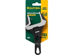 Ключ разводной SlimWide Compact, 160 / 43 мм, Kraftool 27266-25