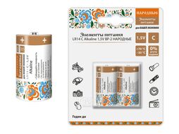 Элемент питания LR14 C Alkaline 1,5V BP-2 Народный TDM SQ1702-0014