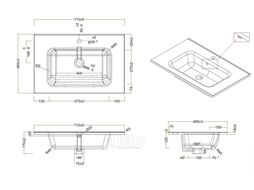 Тумба с умывальником BelBagno Kraft-700-2C-SO-RNN + BB700ETL