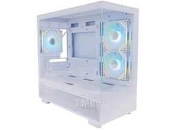 Корпус 1stPlayer MIKU Mi5 ARGB White Mi5-WH-2FC7R-W-1FC7-W, без БП, mATX