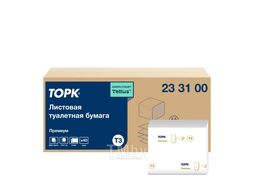 Бумага туалетная Премиум T3, листовая, 200 листов, 2 слой Tork 233100