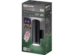 Светильник настенный LED, Тубо, 2х6 Вт, 4000 К, H252 мм, алюм./черн., вверх/вниз, IP65, TDM SQ0345-1087