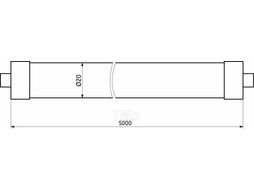 Светодиодная веревка 15W/m, 24V, 20мм, IP65, теплый белый (3000K) - 5м, AKS