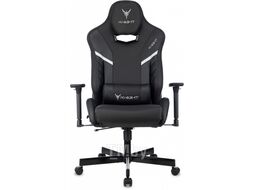 Кресло игровое Бюрократ Knight Thunder 5X черный/голубой эко.кожа крестов. металл