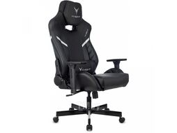 Кресло игровое Бюрократ Knight Thunder 5X черный/голубой эко.кожа крестов. металл