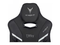 Кресло игровое Бюрократ Knight Thunder 5X черный/голубой эко.кожа крестов. металл