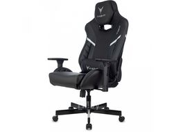 Кресло игровое Бюрократ Knight Thunder 5X черный/голубой эко.кожа крестов. металл