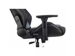 Кресло игровое Бюрократ Knight Thunder 5X черный/голубой эко.кожа крестов. металл