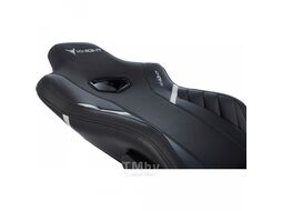 Кресло игровое Бюрократ Knight Thunder 5X черный/голубой эко.кожа крестов. металл