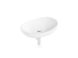 Умывальник Lauter 21502 + клапан 21190W + сифон 21635W (белый матовый)