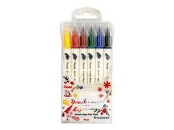 Маркер-кисть "Brush Sign pen twin", 6 шт Pentel SESW30C-6